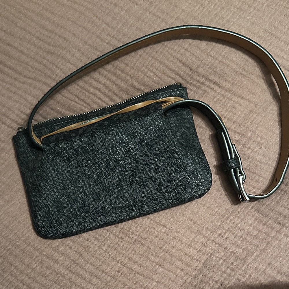 Michael Kors Black Textured Wristlet - Picture 2 of 2